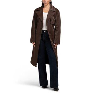 TORN BY RONNY KOBO Chocolate Regina Trench Coat